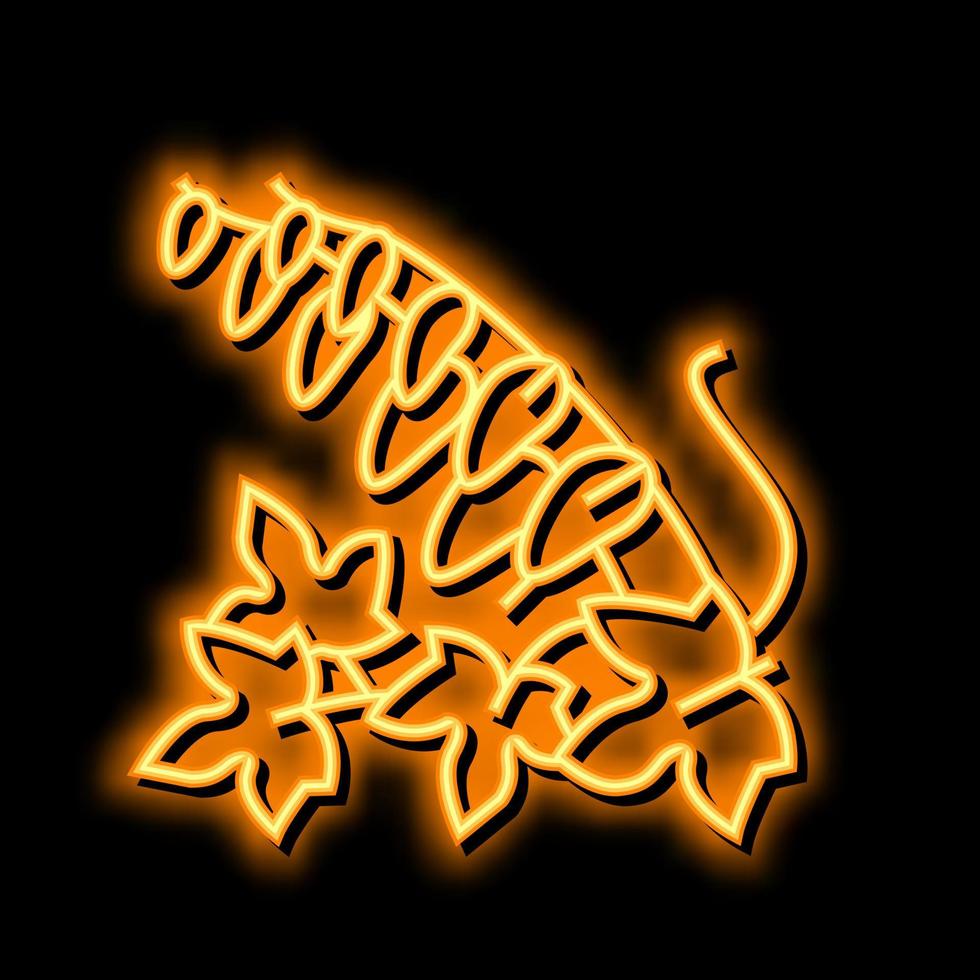 voetzoeker Liaan neon gloed icoon illustratie vector
