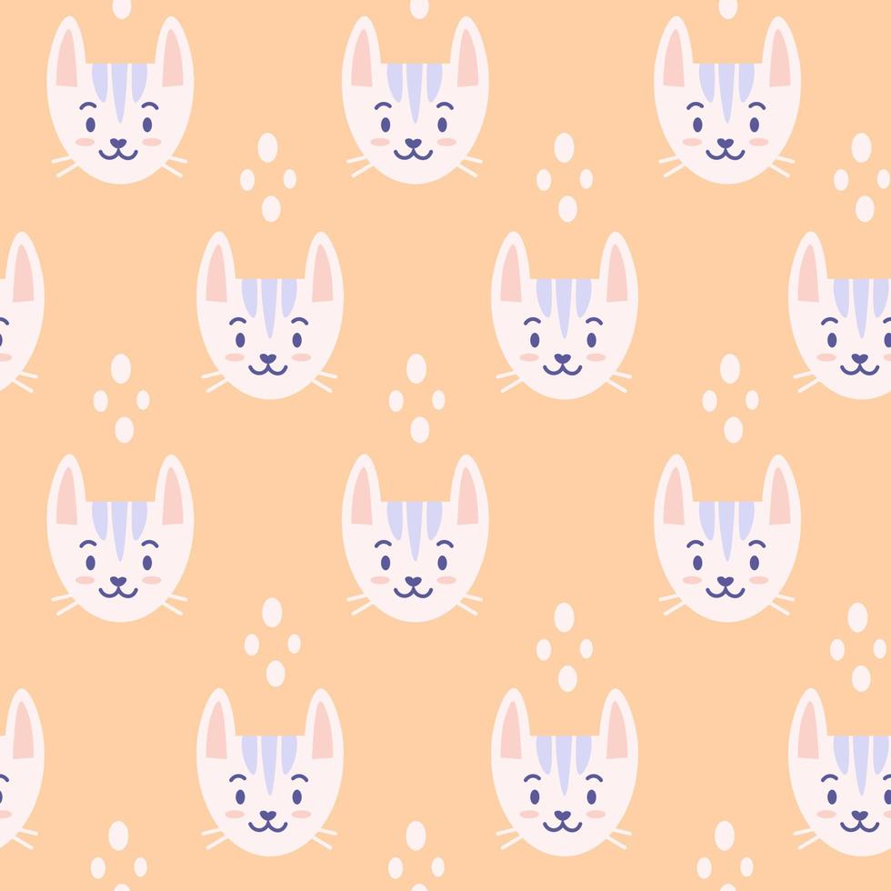 schattig kat pastel naadloos patroon vector