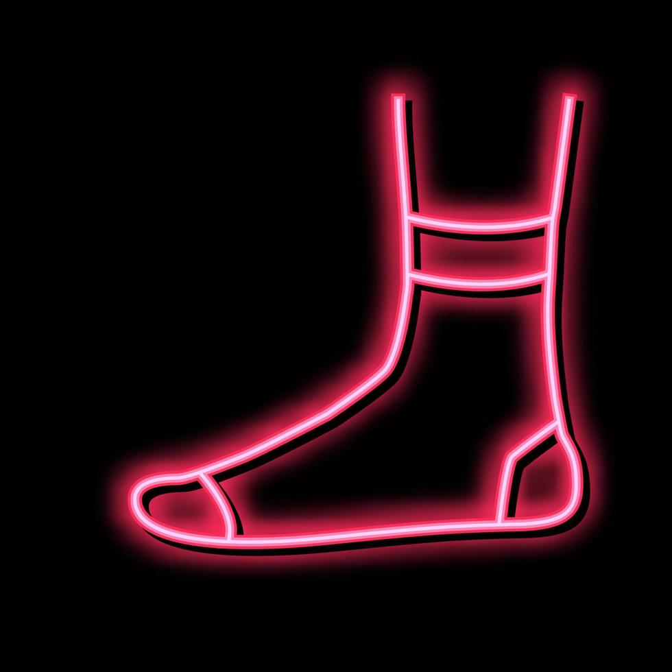 kwartaal sok neon gloed icoon illustratie vector