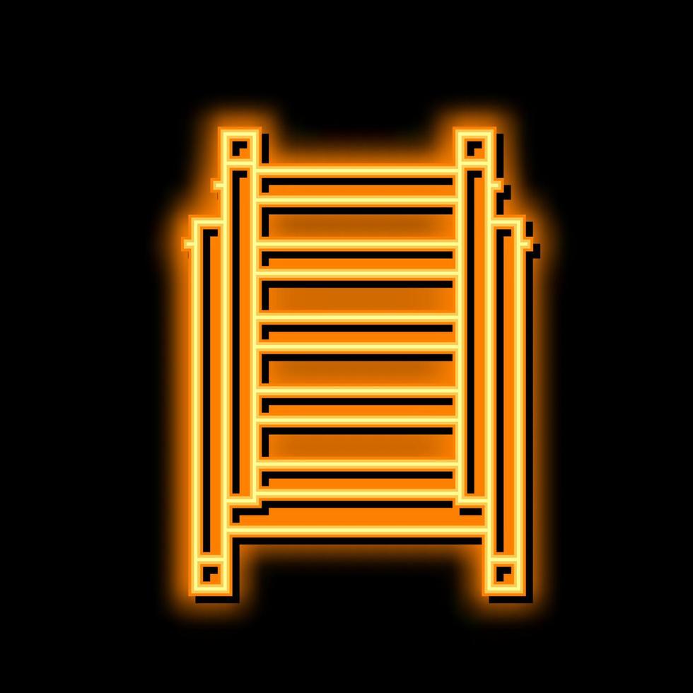 ladder uitrusting neon gloed icoon illustratie vector