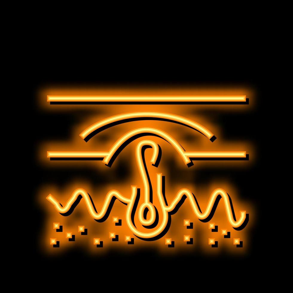 verduisterd huid neon gloed icoon illustratie vector