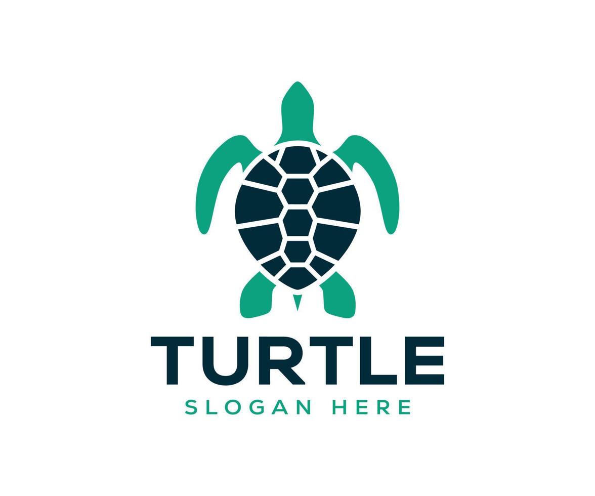 schildpad logo dier Aan een wit achtergrond. vector