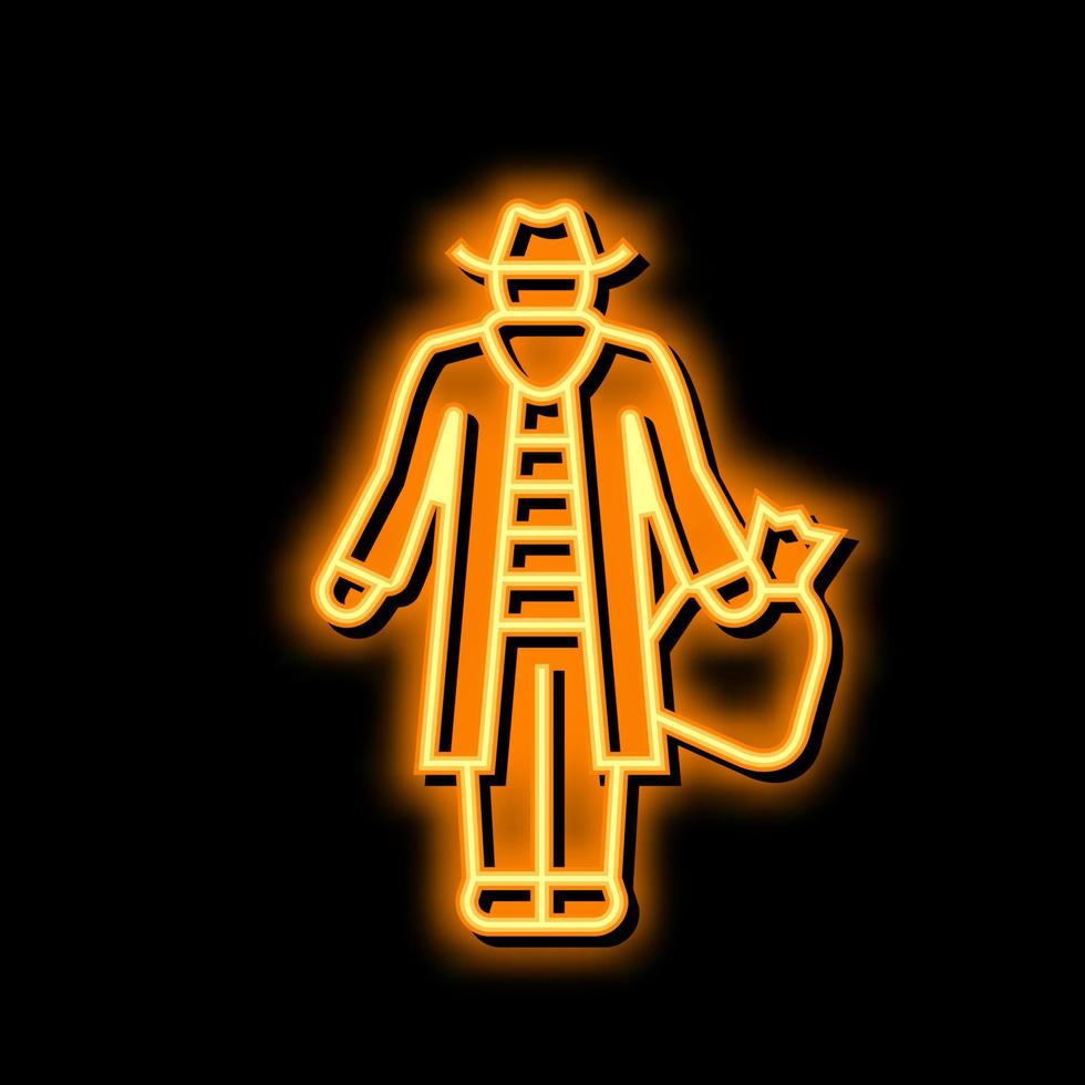 bandiet Mens neon gloed icoon illustratie vector
