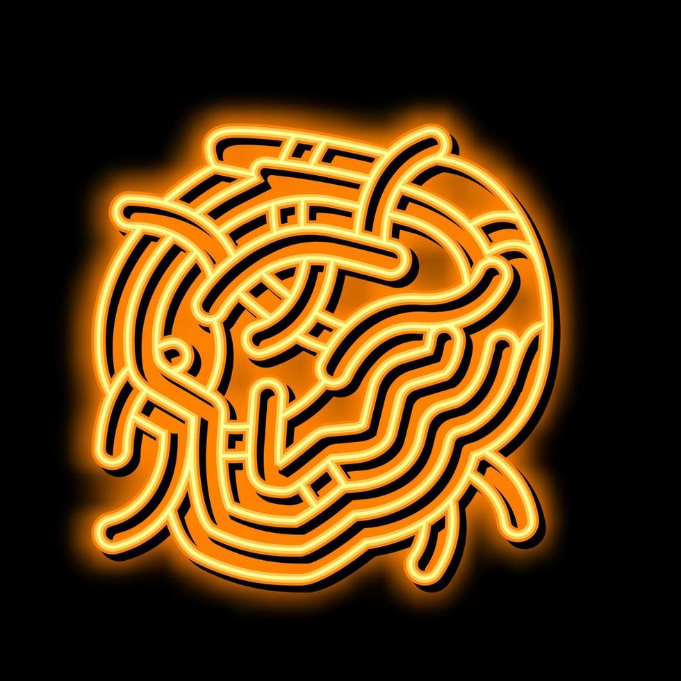 pasta spinazie neon gloed icoon illustratie vector