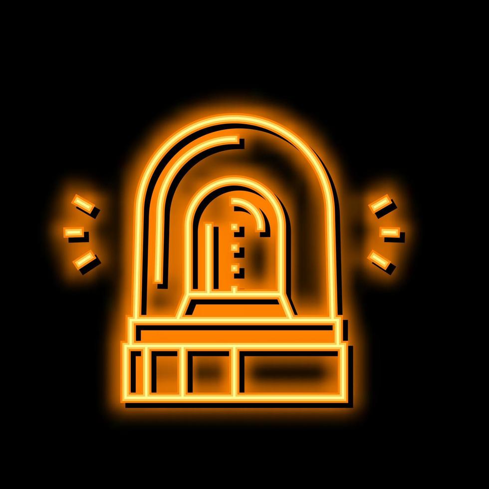 alarm alarm neon gloed icoon illustratie vector