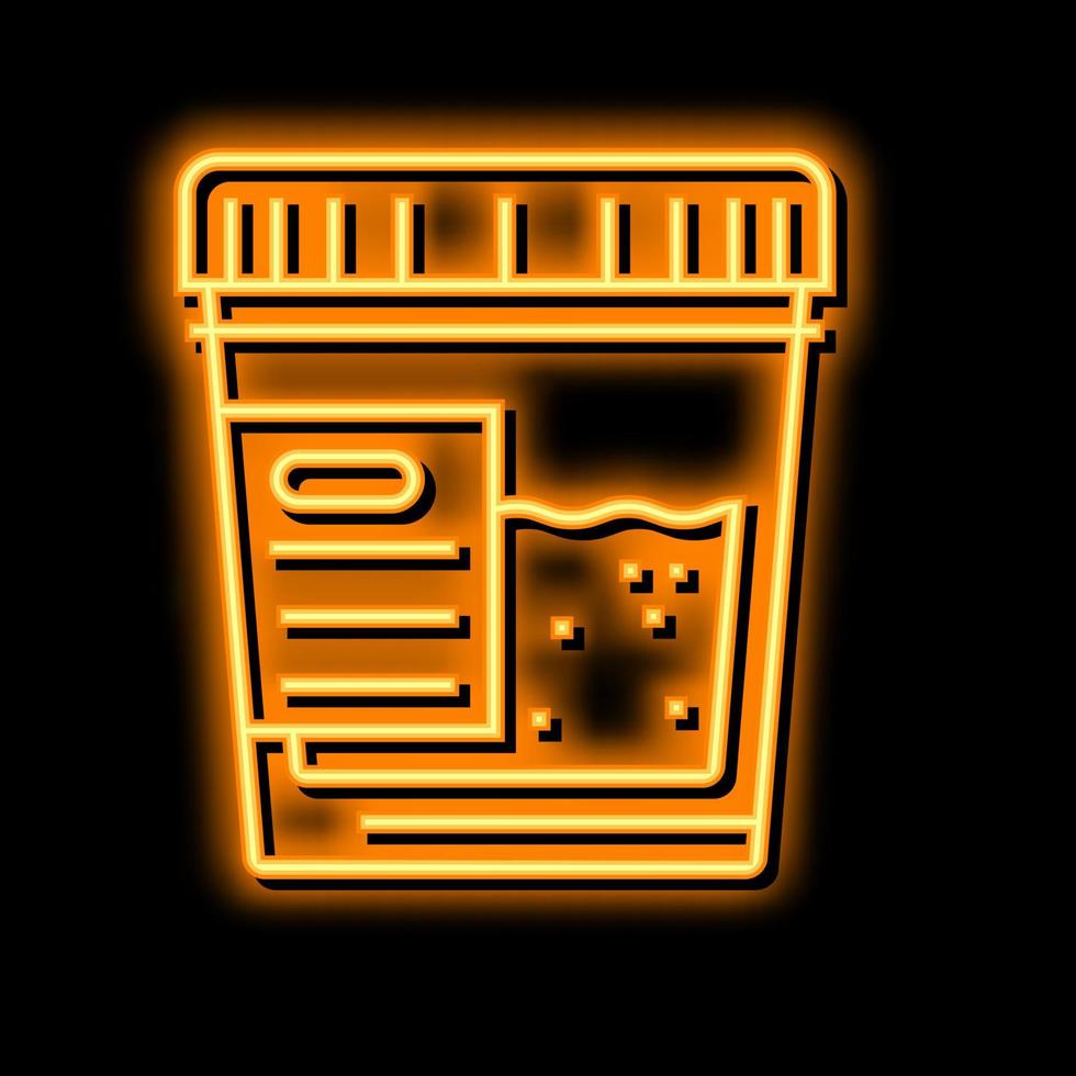 urine drug test neon gloed icoon illustratie vector