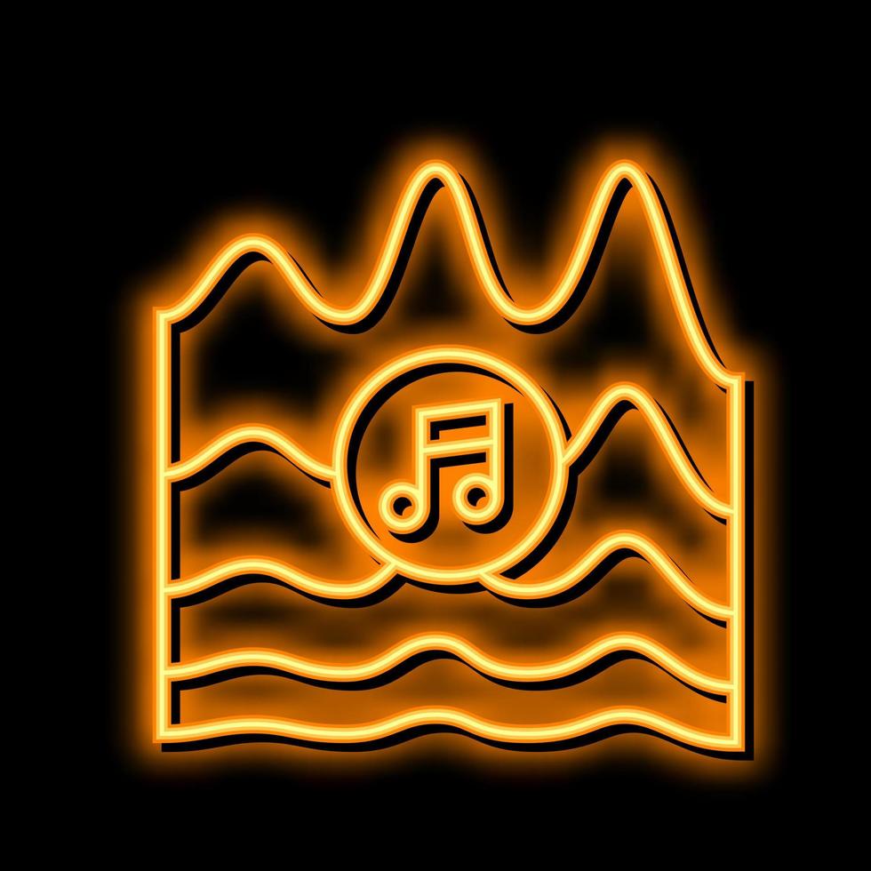 toon muziek- neon gloed icoon illustratie vector