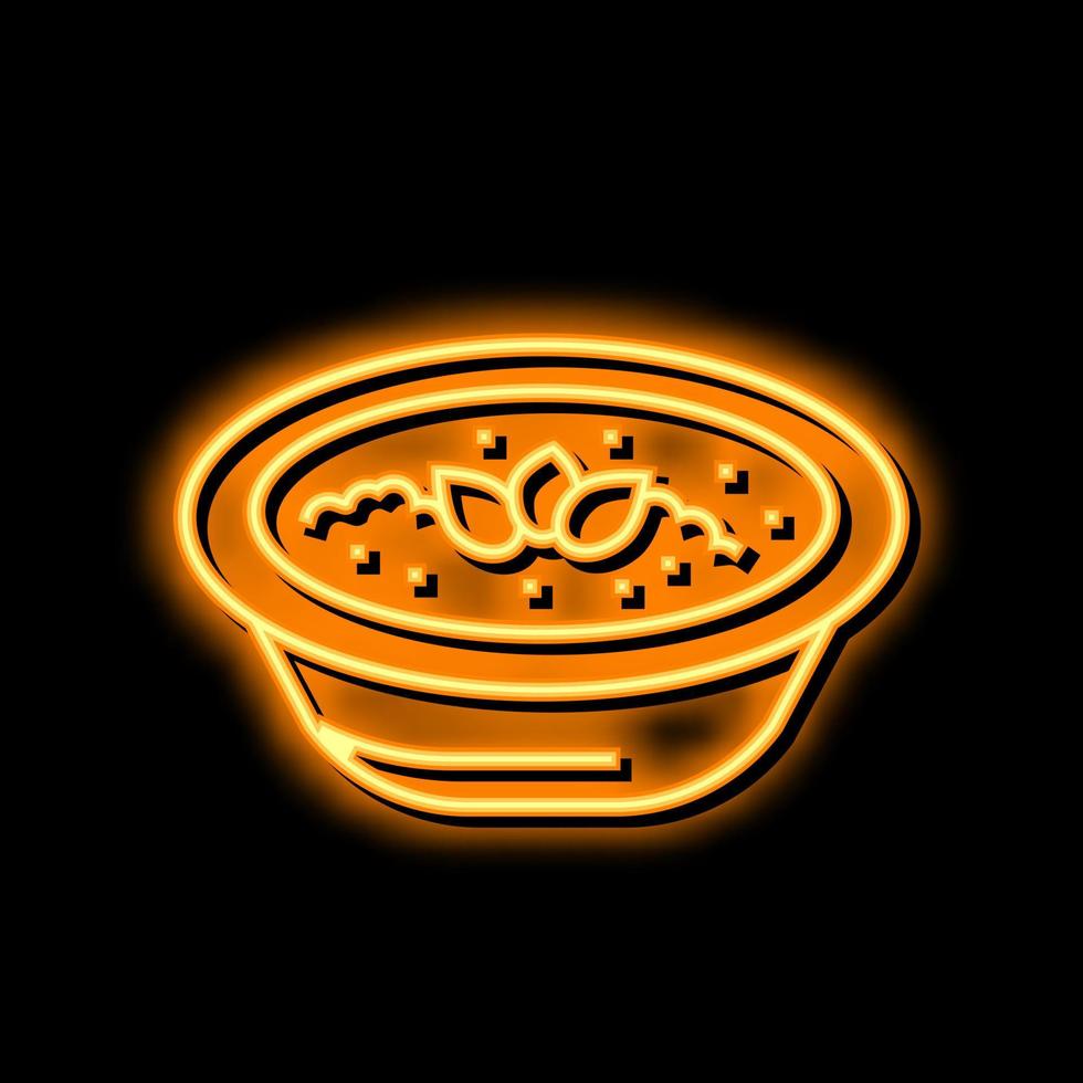 koken met tomaat ingrediënt neon gloed icoon illustratie vector