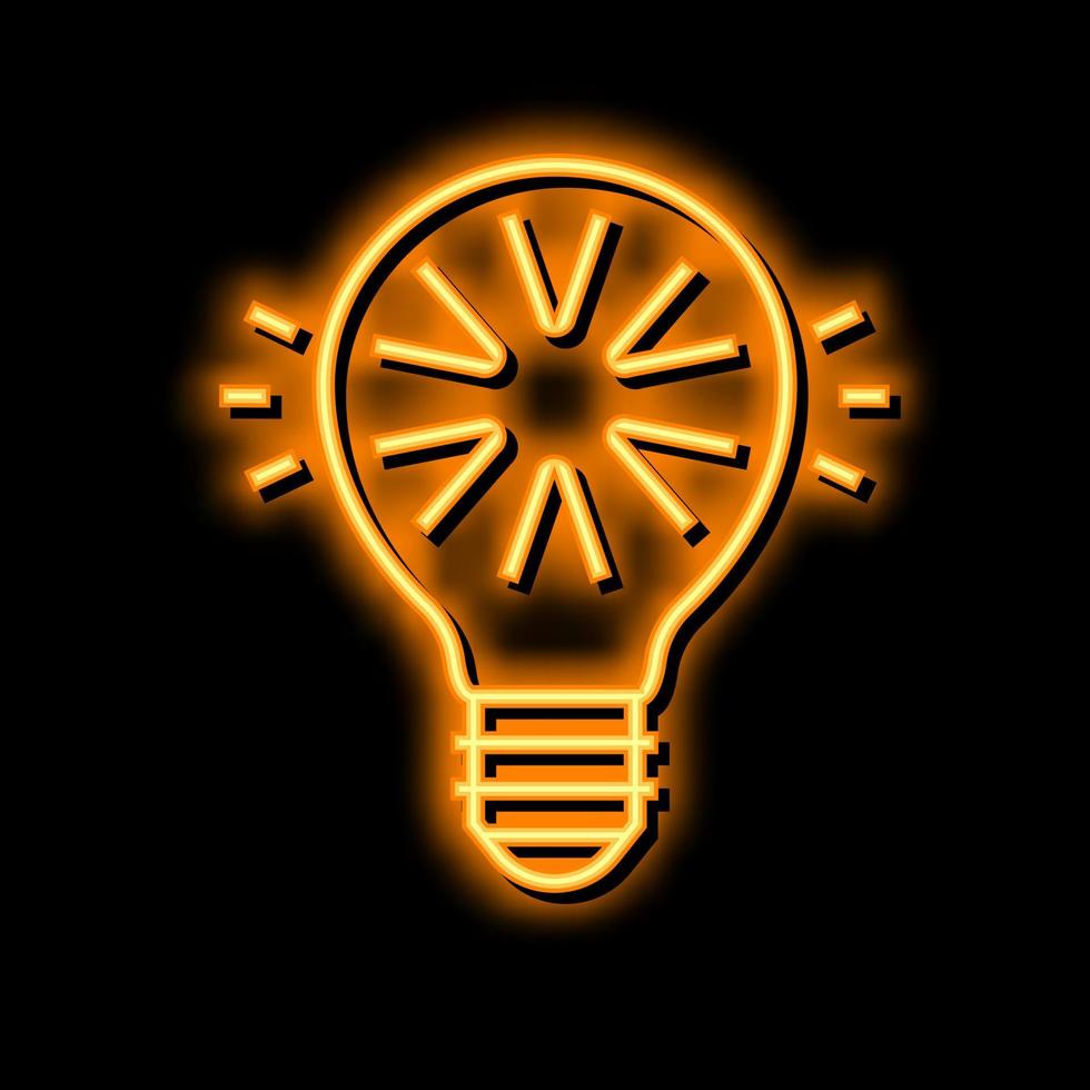 schijnen licht lamp neon gloed icoon illustratie vector