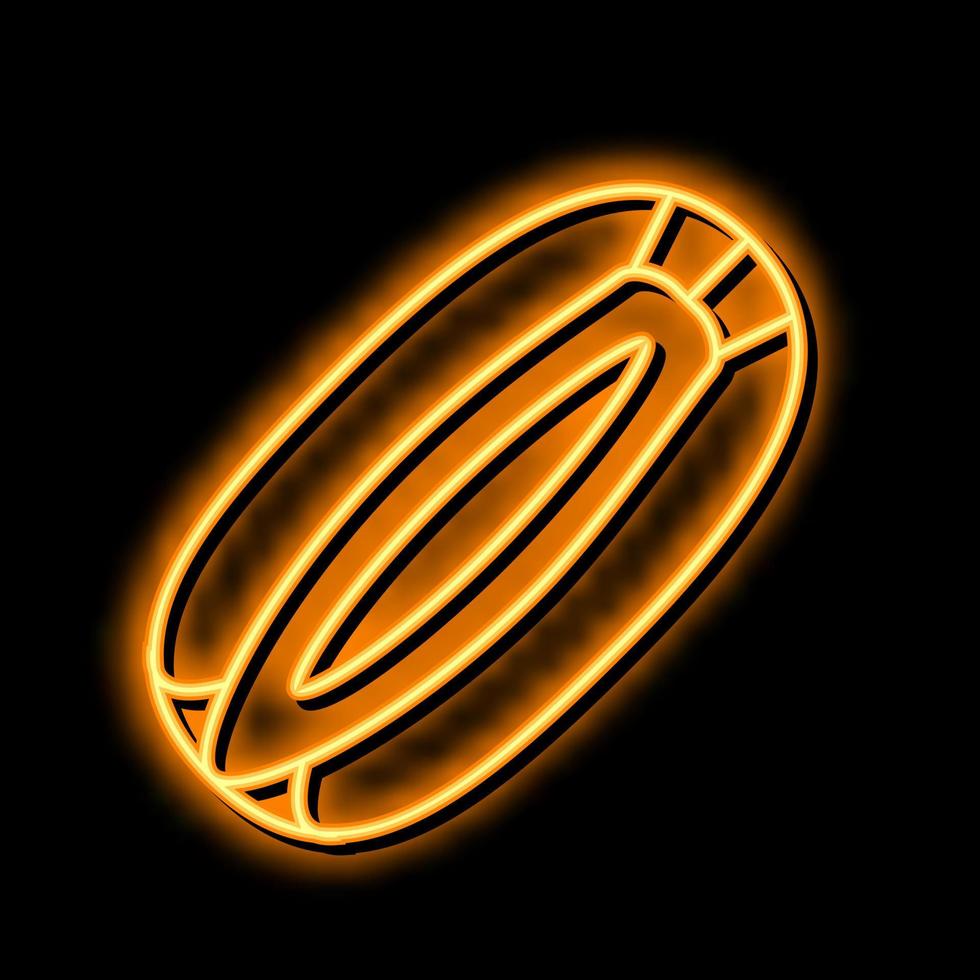 wortel zaad neon gloed icoon illustratie vector