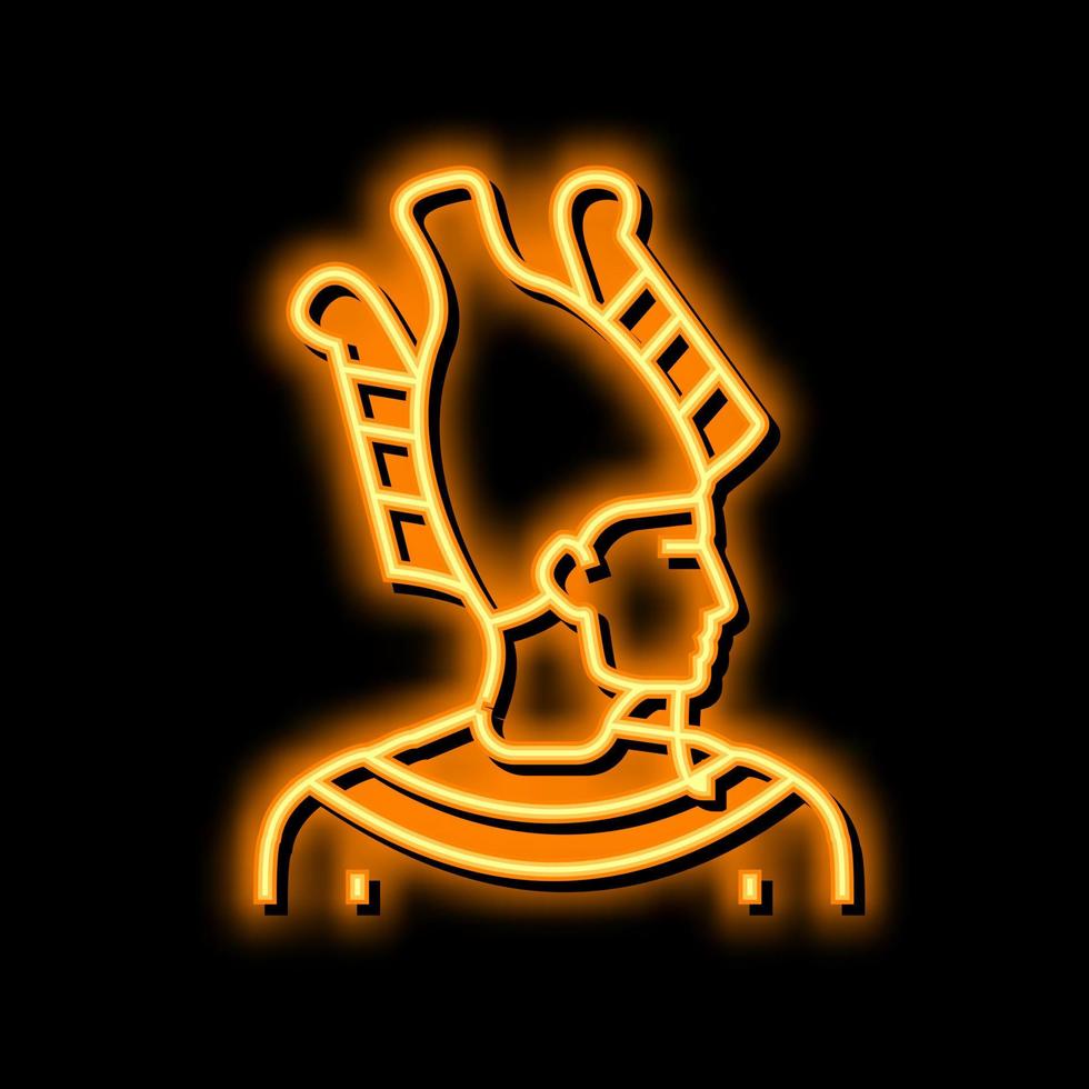 god Egypte Osiris neon gloed icoon illustratie vector