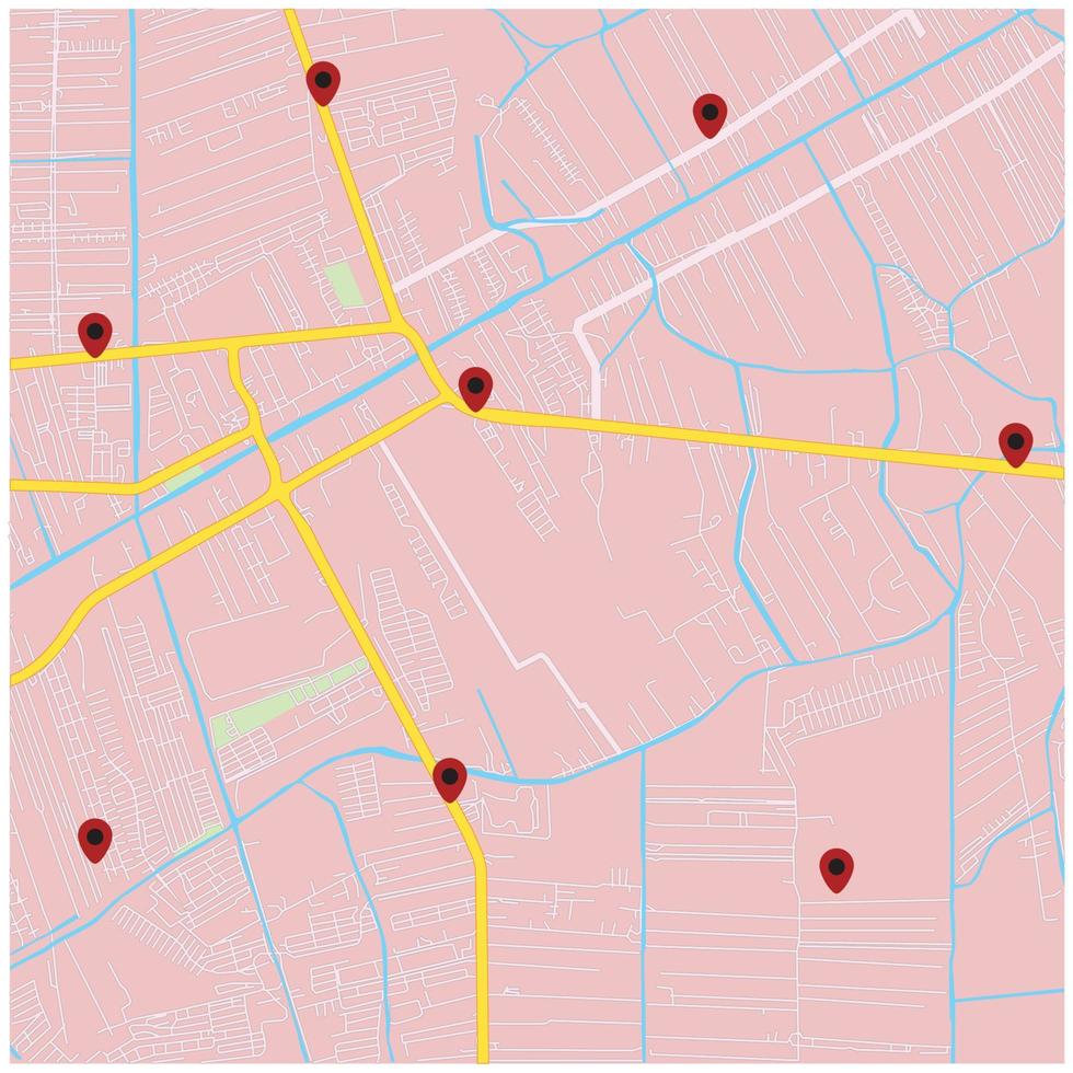 stadsplattegrond voor elke vorm van digitale infografiek en gedrukte publicatie. vector