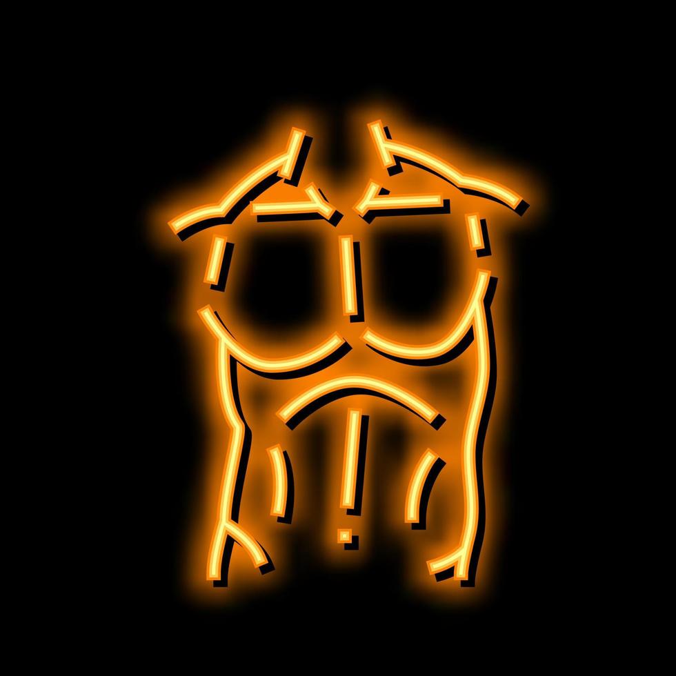 torso lichaam neon gloed icoon illustratie vector