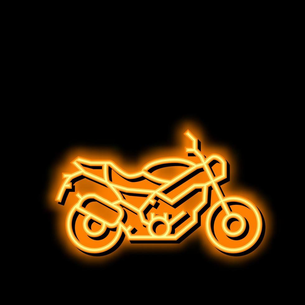 motorfiets vervoer neon gloed icoon illustratie vector