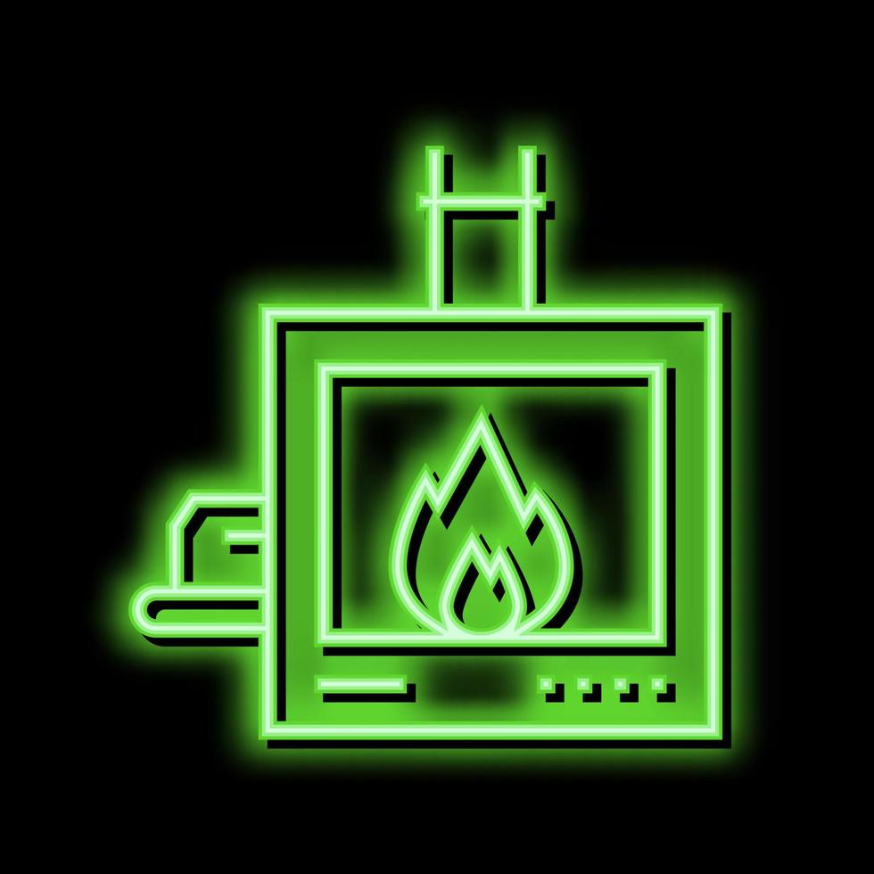 individu crematie neon gloed icoon illustratie vector