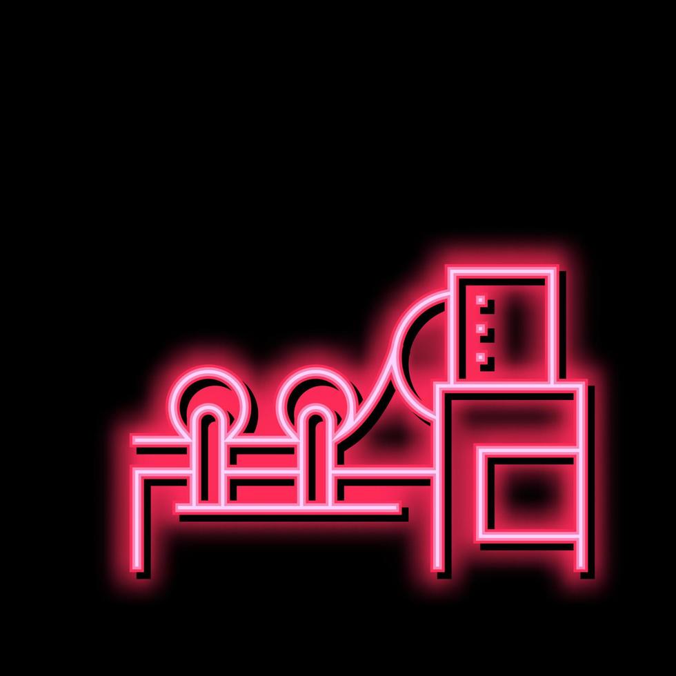 papier rollend systeem neon gloed icoon illustratie vector