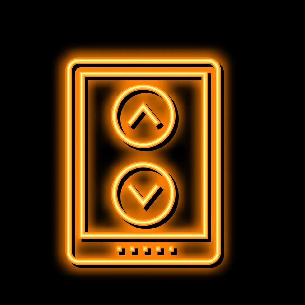 scherm rol neon gloed icoon illustratie vector