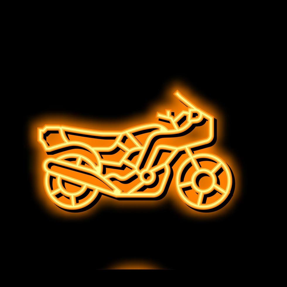 wijnoogst motorfiets neon gloed icoon illustratie vector
