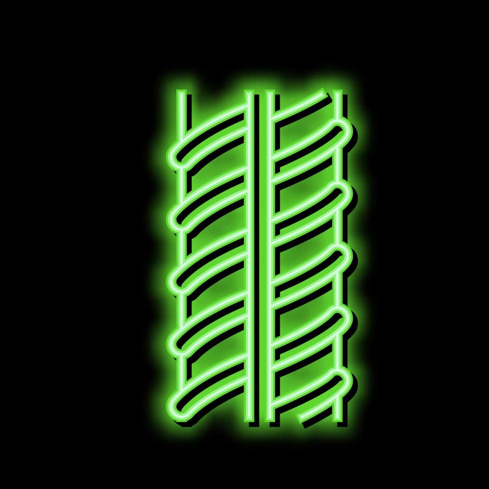 metalen wapening neon gloed icoon illustratie vector