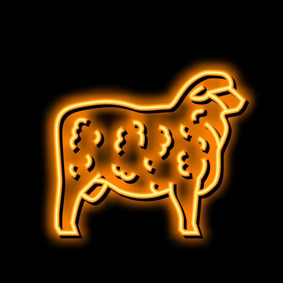 corriedale schapen neon gloed icoon illustratie vector