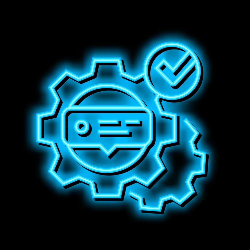 zelfstudie verwerken neon gloed icoon illustratie vector