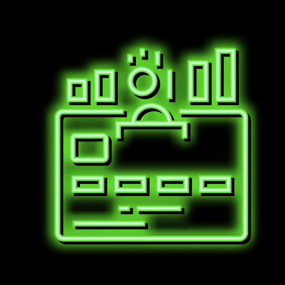 cumulatief kaart neon gloed icoon illustratie vector