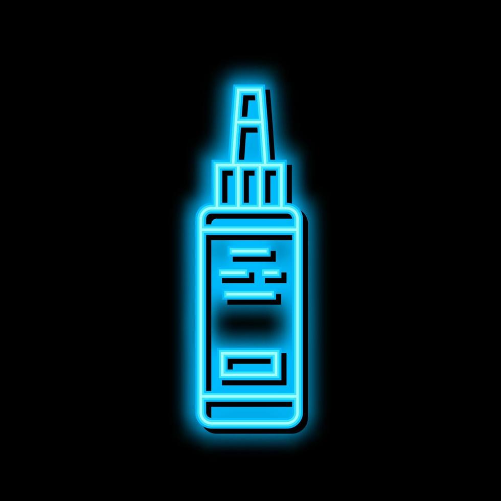 haar- groei serum neon gloed icoon illustratie vector