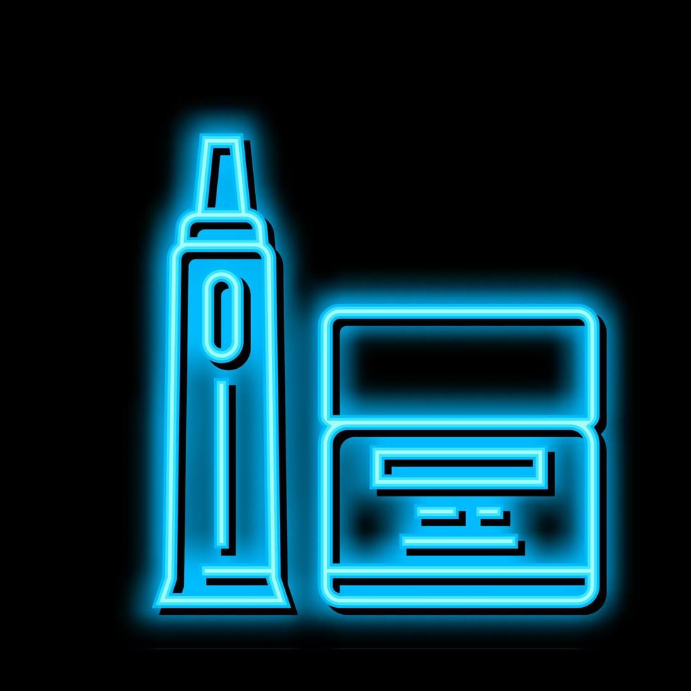 matterend room neon gloed icoon illustratie vector