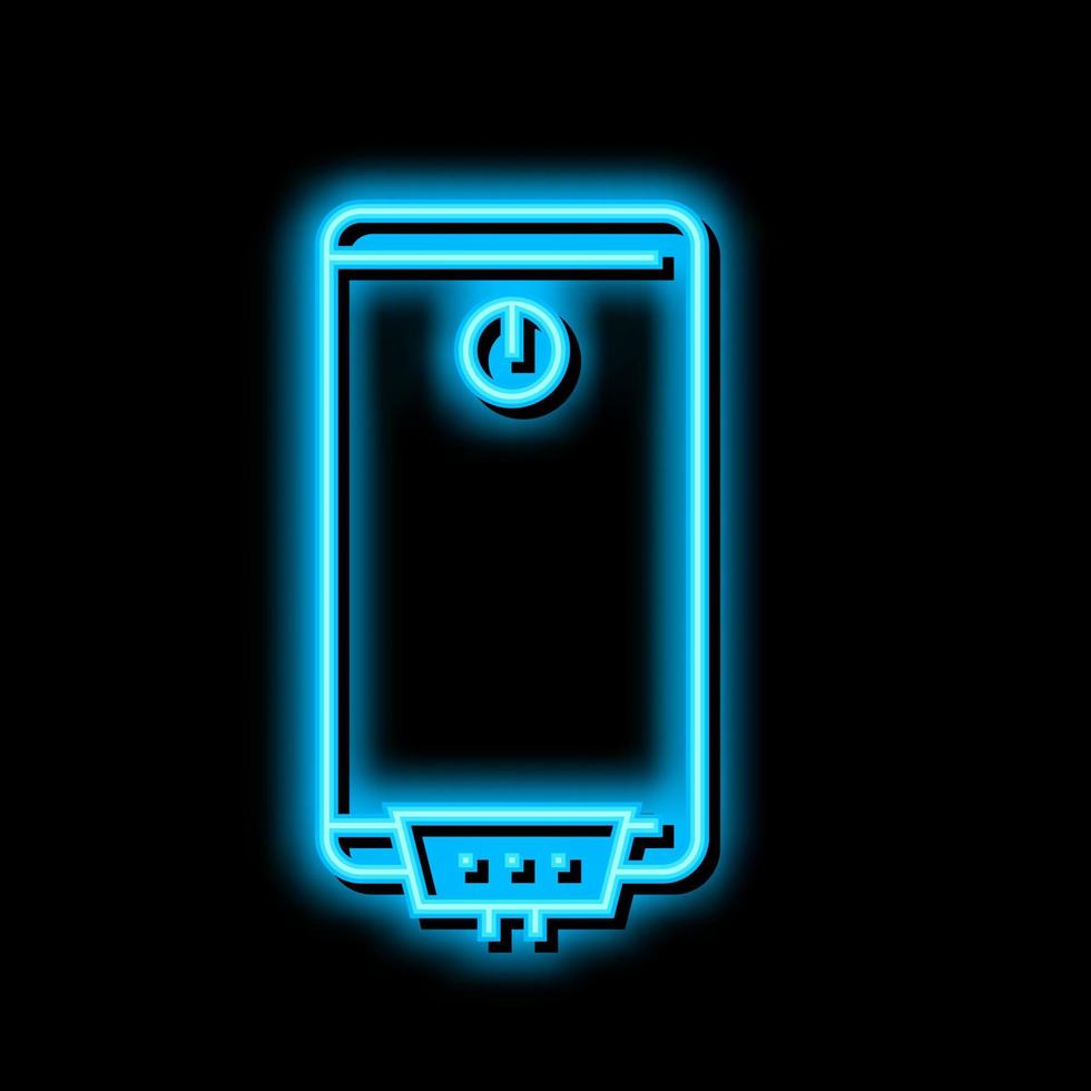 water kachel neon gloed icoon illustratie vector