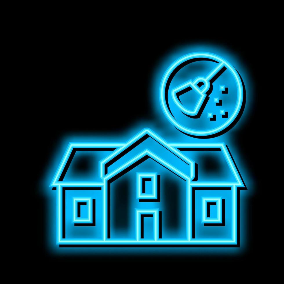 huis organiserende neon gloed icoon illustratie vector