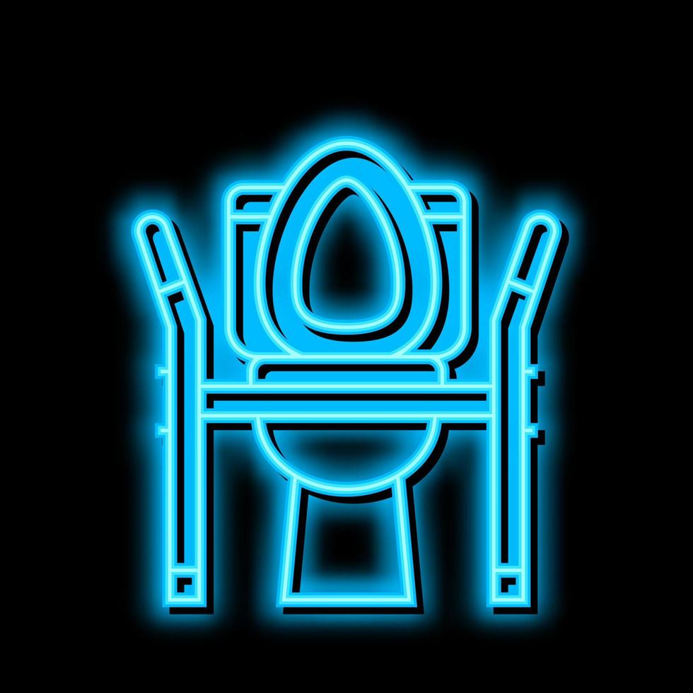 toilet stoel medisch neon gloed icoon illustratie vector