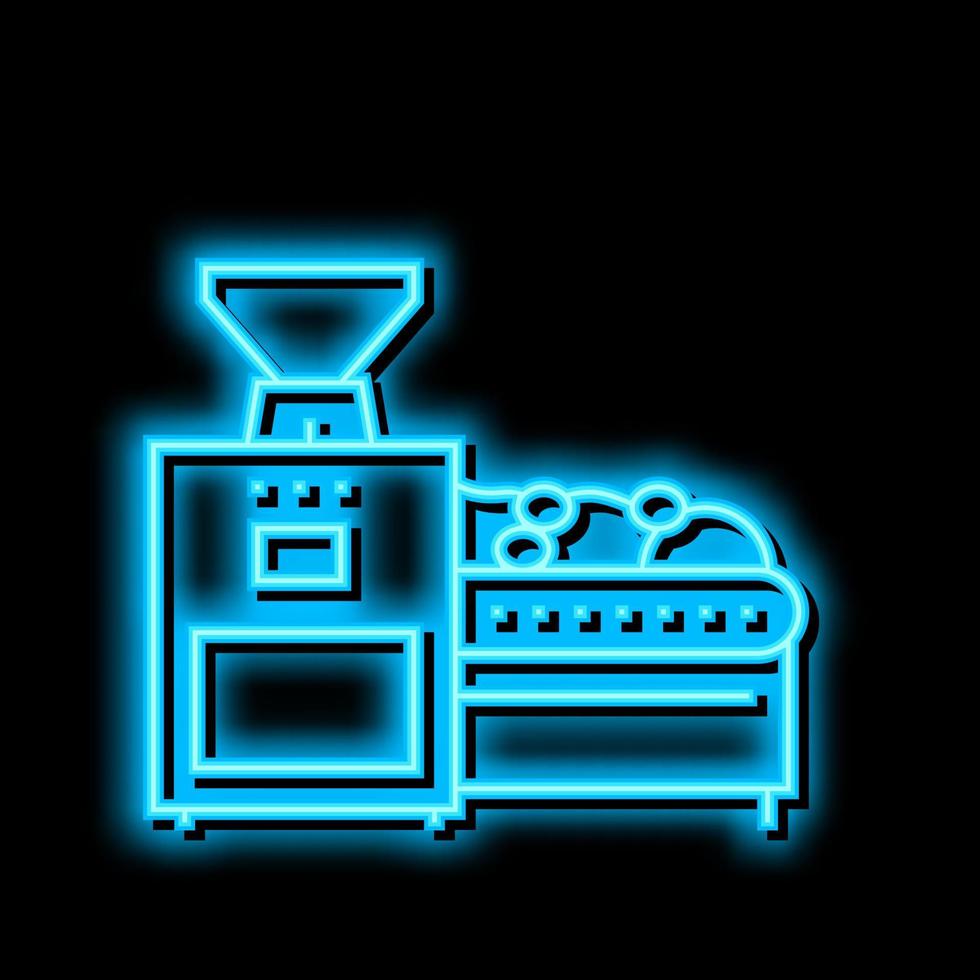 putjes machine neon gloed icoon illustratie vector