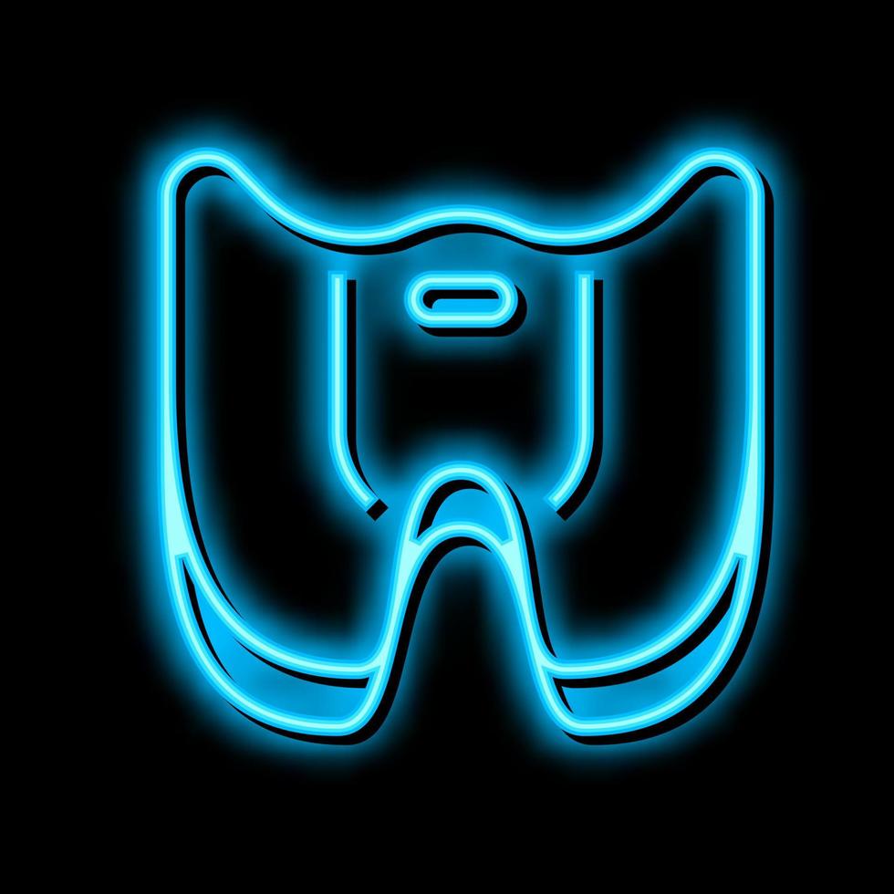 stoel kussen neon gloed icoon illustratie vector