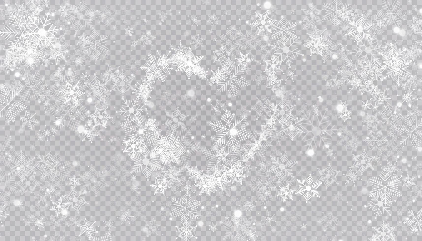 hartvormige sneeuwvlokken in een vlakke stijl in doorlopende tekenlijnen. spoor van wit stof. magische abstracte achtergrond geïsoleerd op de achtergrond. wonder en magie. vector illustratie plat ontwerp.