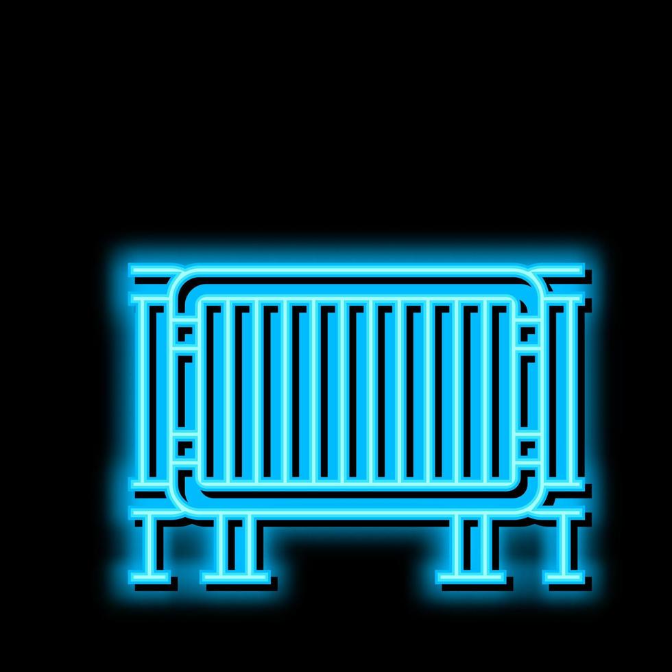 hek van muziek- concert neon gloed icoon illustratie vector