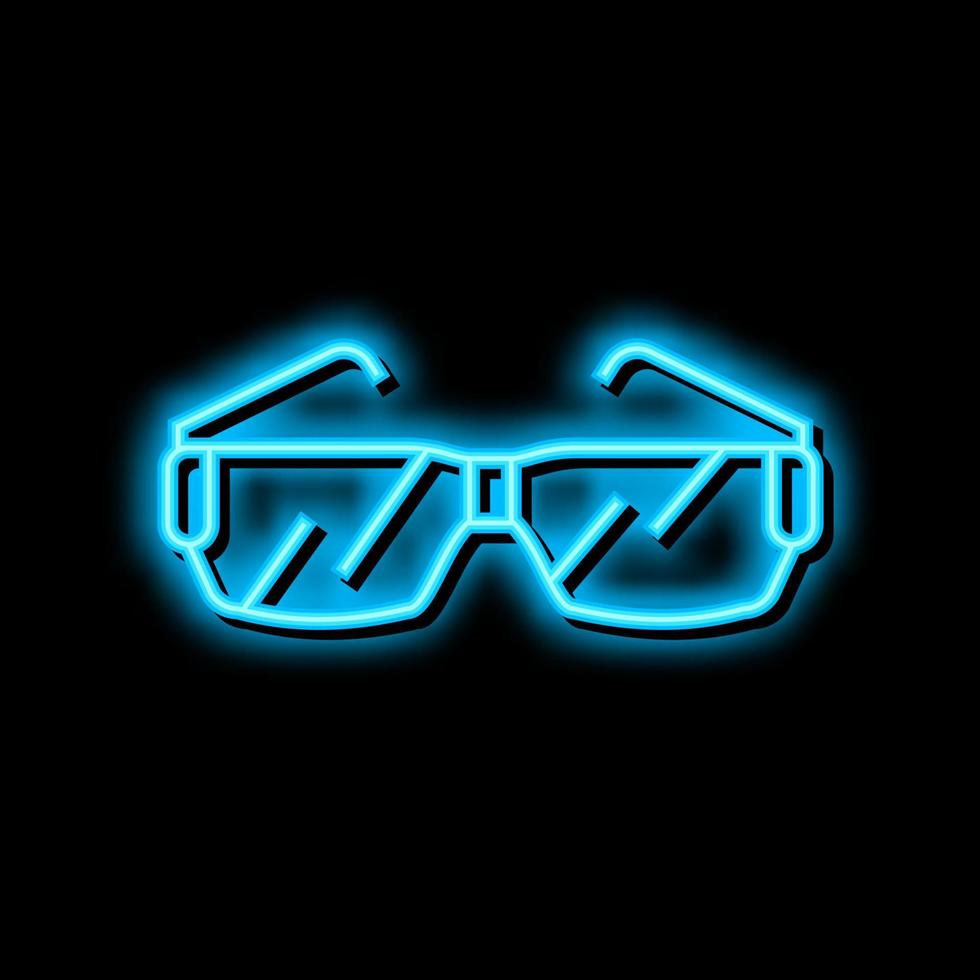 computer bril neon gloed icoon illustratie vector