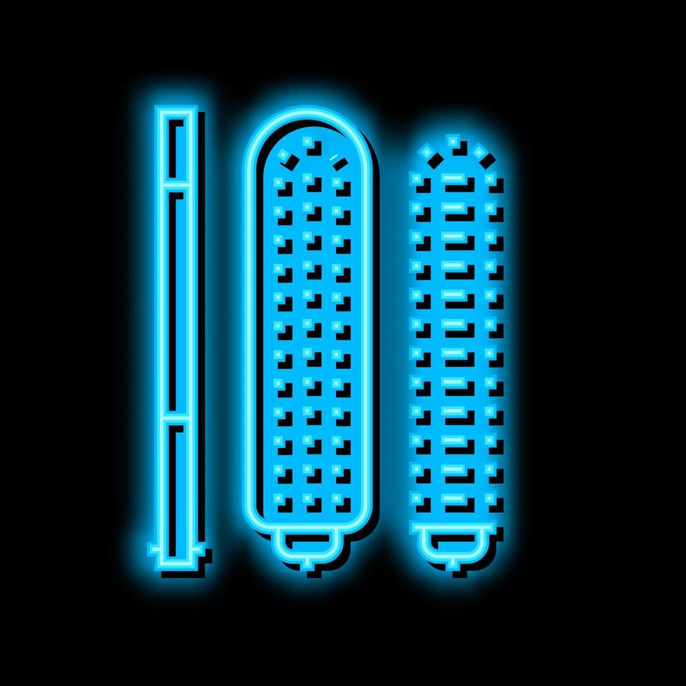 dweilen schoonmaak medeplichtig voor het wassen verdieping neon gloed icoon illustratie vector