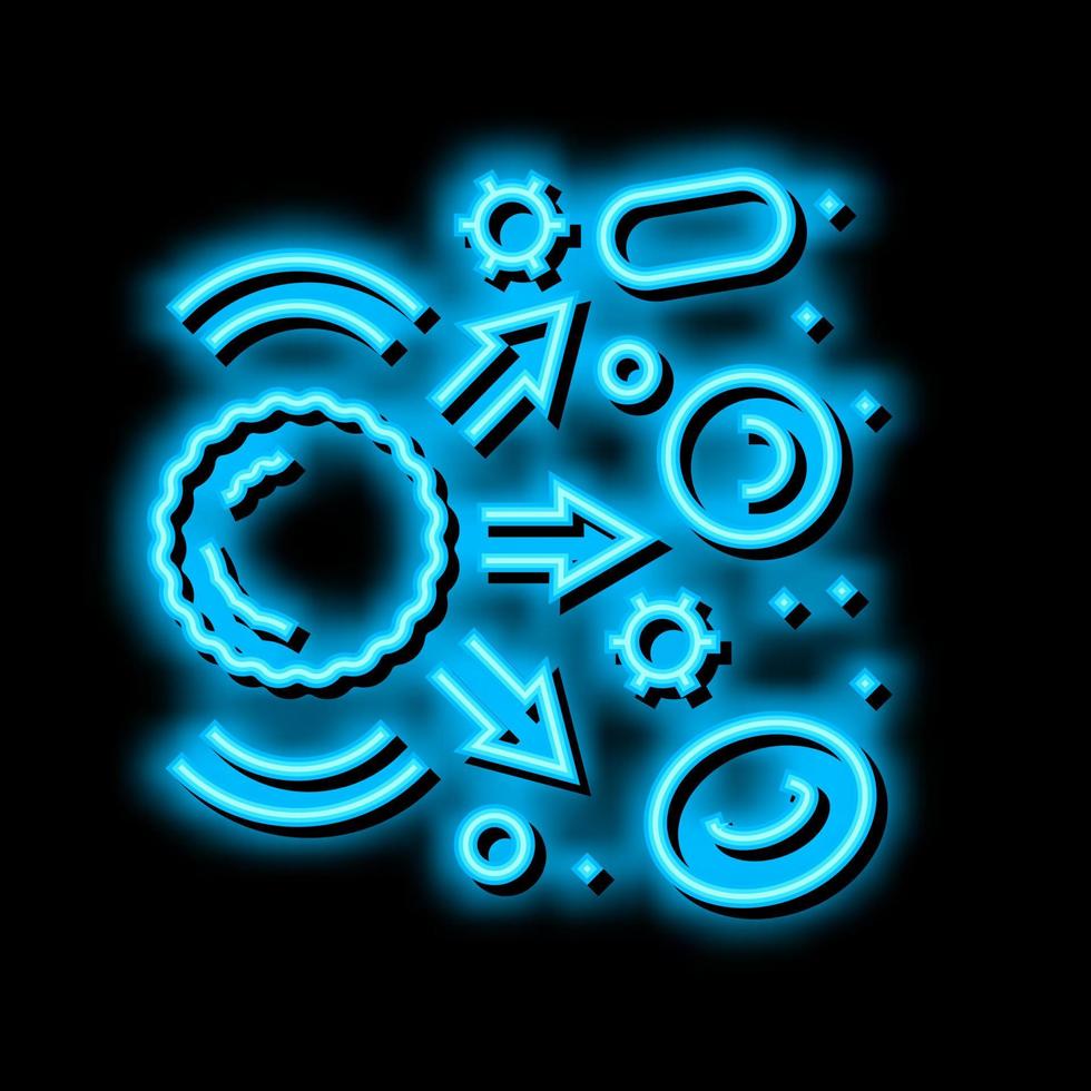 overgevoeligheid bloed neon gloed icoon illustratie vector