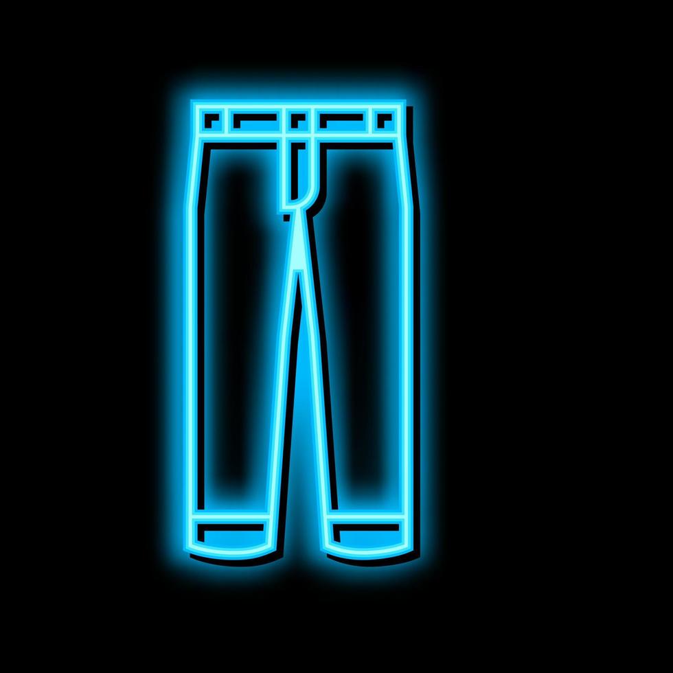 broek jongen kledingstuk neon gloed icoon illustratie vector