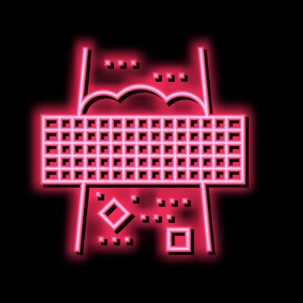 filtratie machine neon gloed icoon illustratie vector