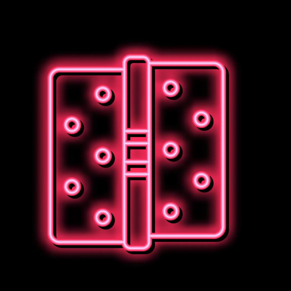 deur scharnieren neon gloed icoon illustratie vector
