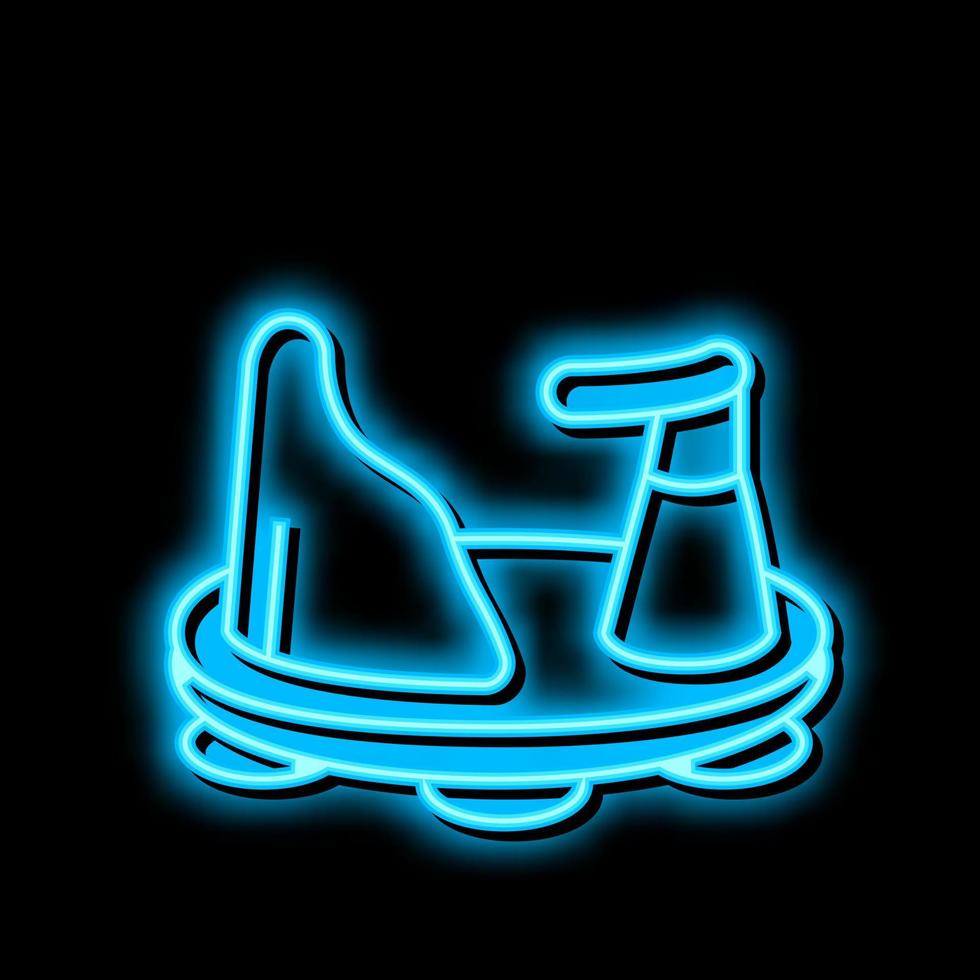 baby bad stoel neon gloed icoon illustratie vector