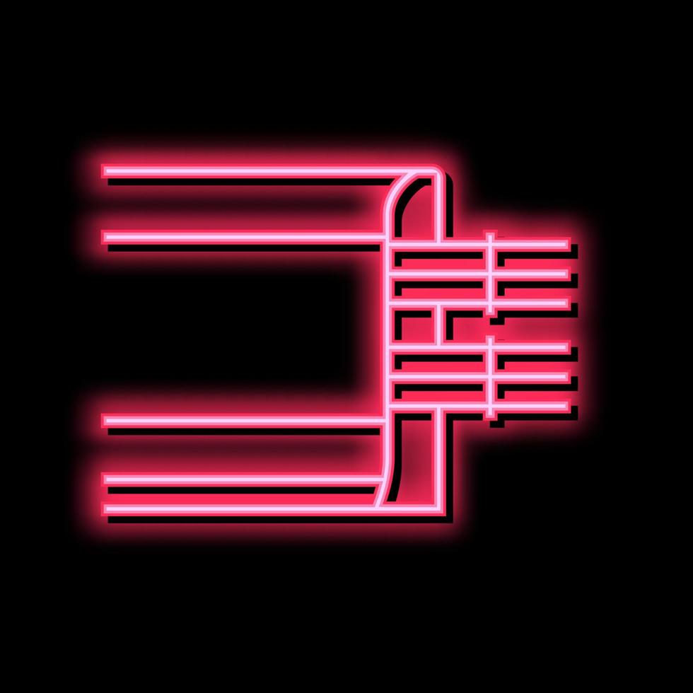 kabel houdende in plinten bord neon gloed icoon illustratie vector