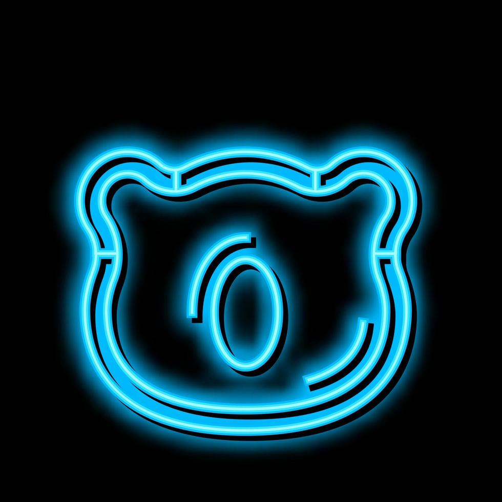 baby hoofdkussen neon gloed icoon illustratie vector