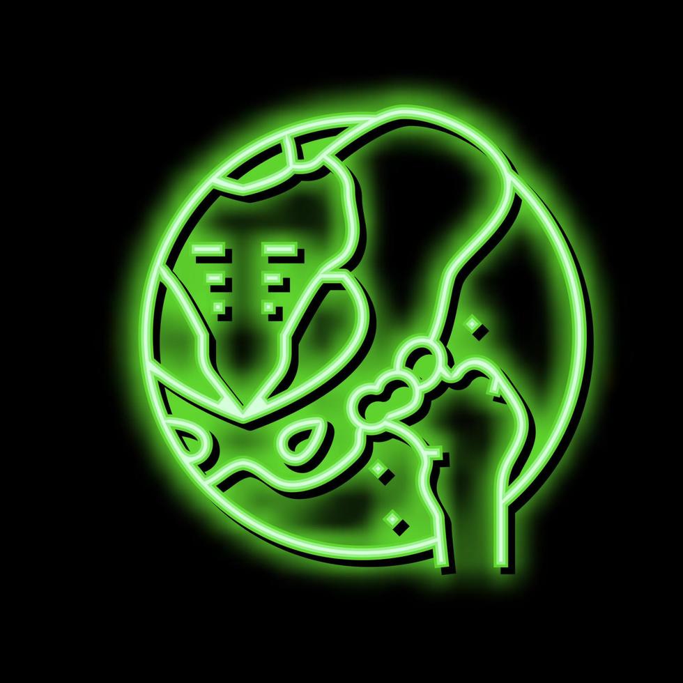 articulair kraakbeen jicht neon gloed icoon illustratie vector