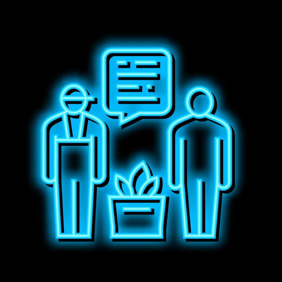 persoonlijk klant neon gloed icoon illustratie vector