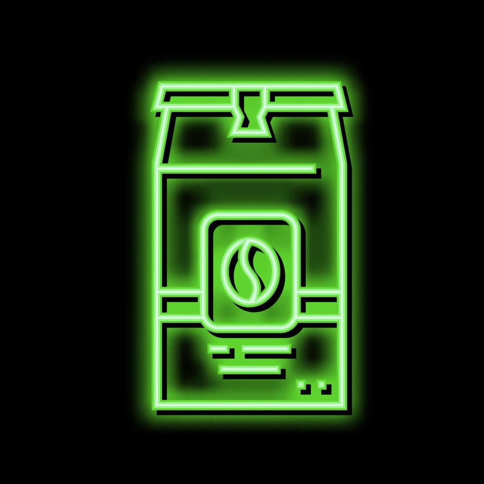koffie doos neon gloed icoon illustratie vector
