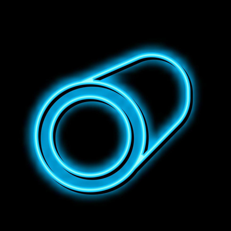 pijp metaal profiel neon gloed icoon illustratie vector