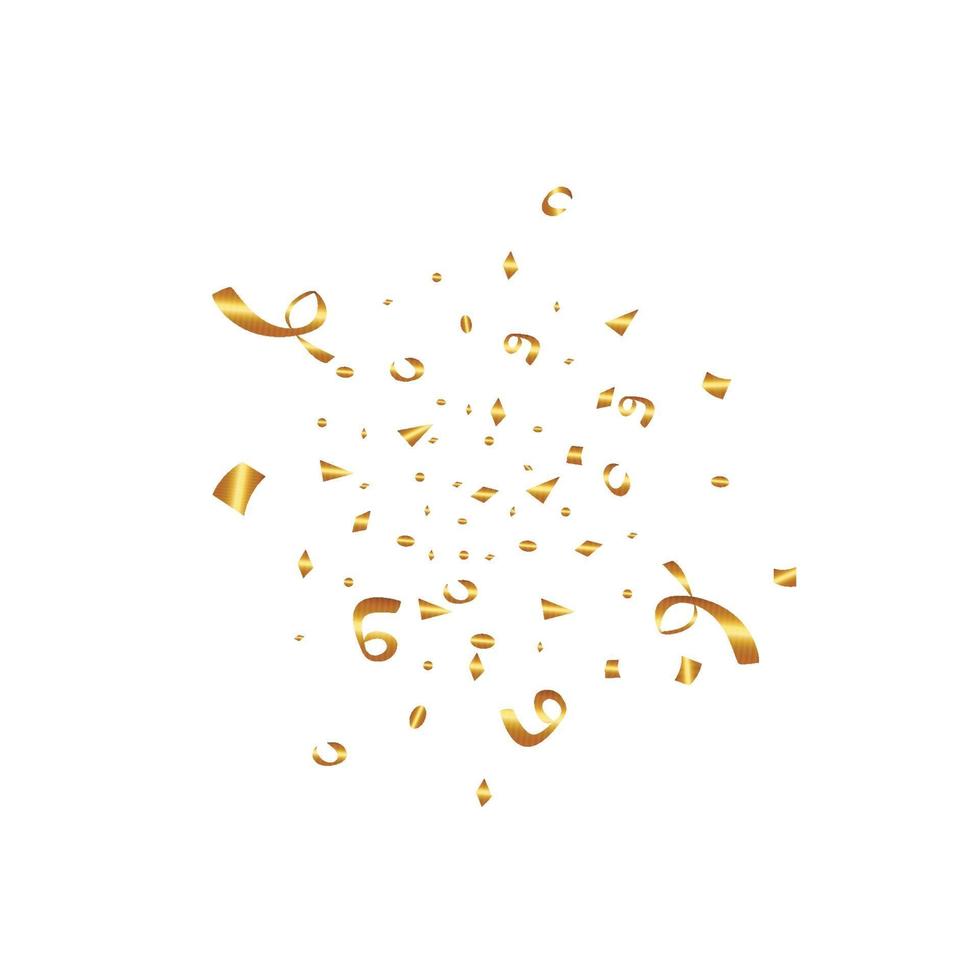 confetti gouden linten. feestelijke vectorillustratie vector