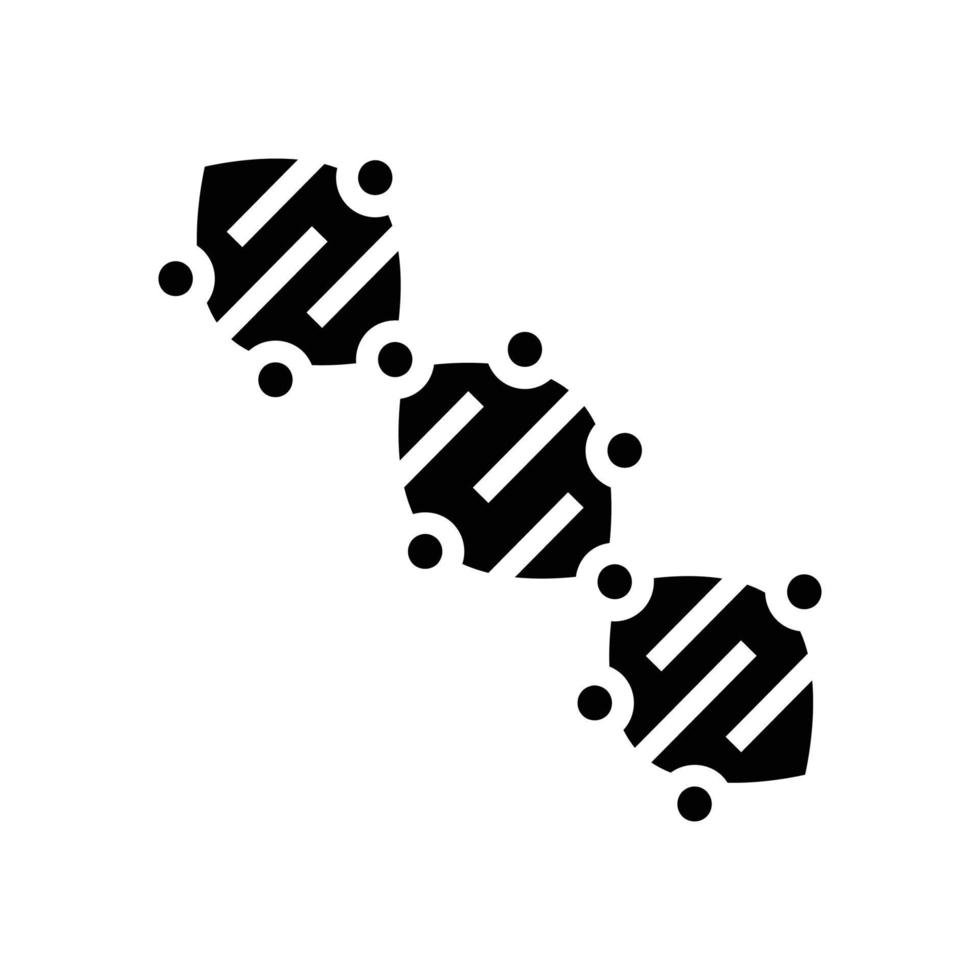 dna moleculair structuur glyph icoon vector illustratie